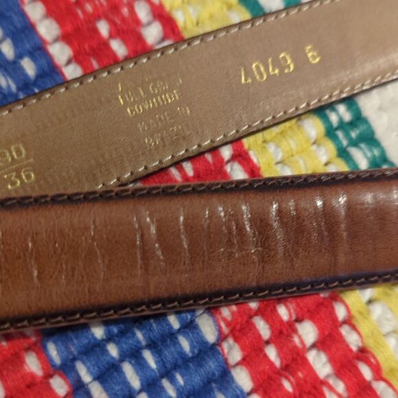Leegin‎ women\'s vintage brown leather belt size 36